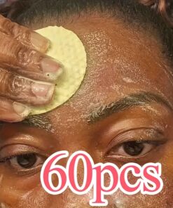 60 Turmeric Cleansing Pads - Deep Cleans, Moisturizes And Brightens Light Beige, Portable Turmeric Cleansing Pads, Gentle And Paraben-free, Contains Kojic Acid And Turmeric for A Radiant Complexion, Suitable for Both Men And Women, Deep Cleansing