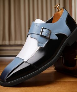 Men'S Plus Size Business Style Formal Shoes, Comfortable And Non Slip Rubber Soles, Durable Casual Oxford Shoes, Suitable For Wedding, Party And Business Occasions 13809