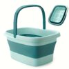 4 Gallons (15 Collapsible Foot Bath Spa Tub - Heavy-Duty PP Plastic Foldable Soaking Tub with Massage Acupoints, Large Foot Soak Bathtub for Spa, Pedicure Bowl, Laundry Basket, Portable with Handle for easy Storage & Use, for feet and