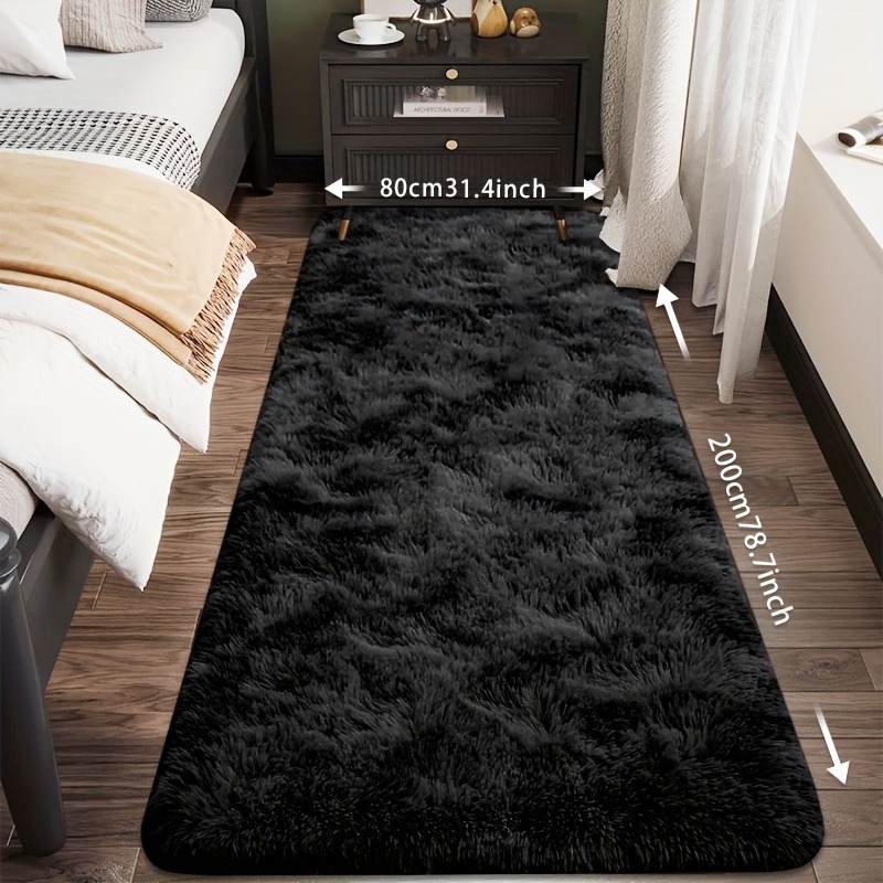 1pc Tie-Dye Plush Soft Interior Fluffy Mat, Modern Luxury Plush Mat, Absorbent, Non-Slip &, Suitable for Living Room and Bedroom Areas, Home Decor