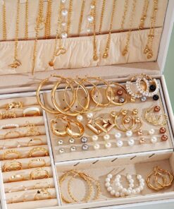 86pcs Fashionable Elegant Necklace, Earrings, Rings, and Studs Jewelry Set for Women & s - Versatile Casual Attire or Holiday Gift, No Box Included