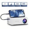 Portable Mini Projector - Compatible with IOS, Android, Windows, Etc. - with Remote Control, Suitable for Smartphones, PS4 And USB Devices