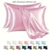 Luxurious Soft Satin Pillowcase | Breathable, Skin-Friendly Cooling Feel, Solid Color with Envelope Closure, Machine Washable - Dorm Room Essentials for