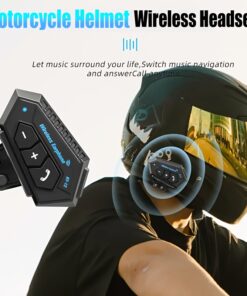 Wireless 6.0 Motorcycle Helmet Headphones: Music Accessories, Headphones Motorcycle Headphones, Noise Cancellation, Hi-Fi Stereo Listening To Music Answering And Making Calls, Durable Design, Safety Accessories, Easy To Install.Halloween Gifts