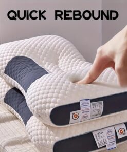 1/2pcs Neck Pillow, Comfortable Cervical Spine Pillow Core, Ergonomic Profile Support Pillow, Soft And Non-Collapsing Design, Breathable Home Sleeping Pillow, Massage Pillow, White