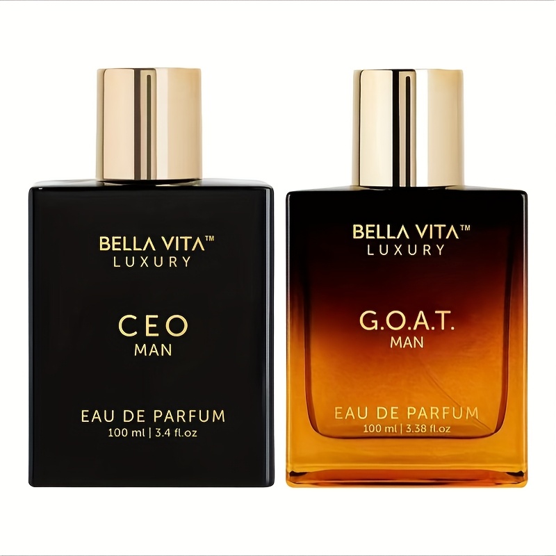 2x3.38oz The Sigma Male by Bella VitaLuxury | CEO Man & G.O.A.T. Man Perfume for Men | Long Lasting Fragrance | Eau De Parfum | Fresh Scent