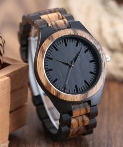 Women & Men's Classic Fashion Wooden Watch, Rustic Analog Quartz Timepiece, Elegant Wood Wristwatch with Adjustable Band, Lightweight Accessory for Casual Attire