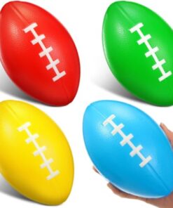 Leyndo 4pcs 7. 25'' Foam Football Mini Colorful Sports Footballs for Outdoors Practice Training Game Football School Carnival Reward Party Favors Youth Size, Football Accessories, Outdoor Play, Sports Training, Lightweight Football, Fun Sports Gear, Highquality Foam, Sturdy Construction, Training Equipment, Practice Ball, Sports Teams, Party Games
