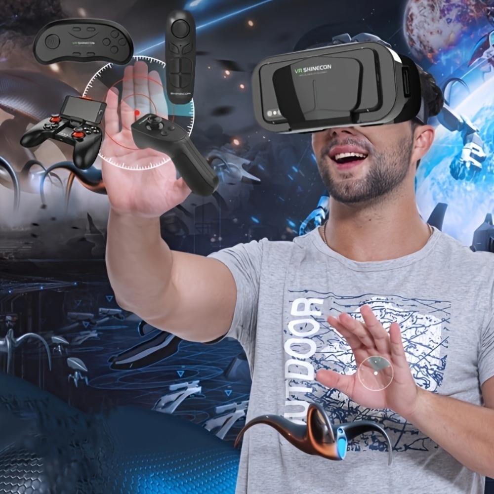 3D Smart Virtual Reality Glasses with Blue Light Filter, Bringing You a More Smooth and Realistic Experience, Suitable for All 4.7-7 Inch Phones, Christmas Gift, Thanksgiving Gift, Birthday Gift