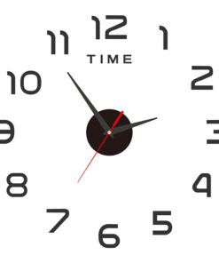 Large Modern Digital Wall Clock with Numbers , Frameless Acrylic Panel, Adjustable Size Suitable for Living Room, Bedroom, Office - Housewarming Gift, DIY Installation (15.75inch+)