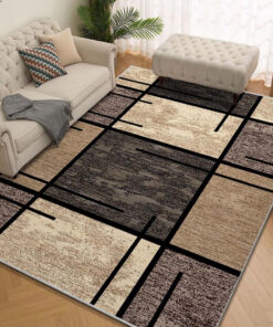 Luxurious Velvet Area - Premium Machine Washable, Fade-Resistant Polyester for Living Room, Bedroom, Office & Outdoor Decor - Rectangular, Lightweight, and Easy to Clean - 850g/sqm, & Geometric Pattern, Bedroom | Geometric Pattern | Machine Washable