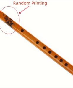 1pc Chinese Traditional 6-Hole Bamboo Flute- Vertical Flute, 6 Natural Wood Holes, Color Ranges from Light Brown to Dark Brown, Durable Wooden Flute, Suitable for Beginners and Students, Baritone Range, No Electricity Required,