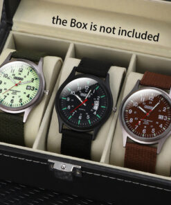 3pcs Fashion Men's Business Quartz Watch, Round Dial Wrist Watch with Nylon Strap, Battery Powered Electronic Quartz Watches