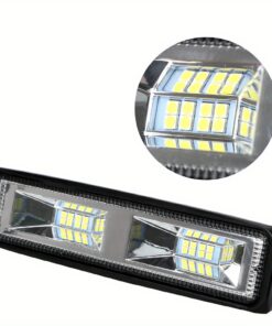 1-Pack 12-24V 48W LED Headlights for Trucks, Motorcycles, Tractors, Trailers - 1000-1200 Lumens High-Brightness Work Light with Yellow Lenses & Durable Black Housing, Offroad & Heavy-Duty Vehicle Lighting (No Battery Included), Rugged Design | Diecast Aluminum
