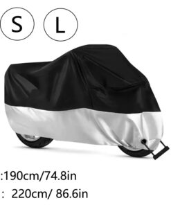 S/L Motorcycle Covers, Motorbike Full Cover Outdoor Rain Cover, Car Accessories Motorbike Accessories Motorcycle Cover Waterproof Outdoor with Lock-Hole