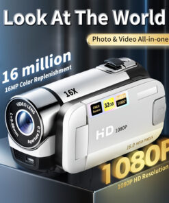 Latest 270° LED Flip Screen Camera: 16x Zoom, 1080P, 2.7" Display, HD Wide Angle. Perfect for Outdoor Shooting, Takes Photos, Uploads to Phone, Camera & Camcorder Combo Easy to Operate, Perfect Gift for Black Friday And Halloween, Outdoor Filming