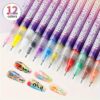 1 set nail Doodle pen, 12 color nail, nail painting DIY, quick drying point pencil, precision 3D graffiti nail art pen, suitable for, family and salon DIY,for Valentine's Day/New Year/party/graduation gifts,school supplies,back to school.