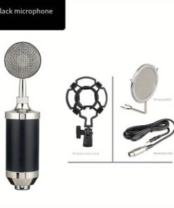 USB-Powered Condenser Microphone for Live Streaming, Gaming & Recording - 3. 5mm Jack, No Battery Required
