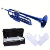 Brass B Flat Trumpet Gloves Set High Quality Blue