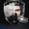 1pc Anti-Fog Motorcycle Helmet Windshield Film - Rainproof, Anti-Fog, HD Clear Vision, Easy Installation, No Tools Needed, Compatible with Electric & Traditional Motorcycles - Durable Waterproof Shield for Safe Riding - Motorcycle Safety Gear for Adults (1pc), Aerodynamic Design, Rainproof Coating