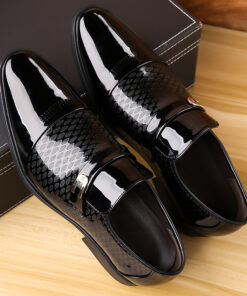 Men's Slip-On Pointed Toe s - Low-Top Business & Smart-Casual with Non-Slip Rubber Sole, Suitable for Office, Weddings, Semi-Formal Wear - Large Size Available (All-Season)