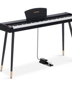 88-Key Full-Size Digital Piano Keyboard with Semi-Weighted Keys, 128-Rhythm Built-In Rhythms, MIDI/USB Connectivity & Headphone Jack - Portable for, Studio, Travel - Compatible with Music Software (APAC/NA/EU) - Color)