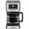 12-Cup Programmable Coffee Maker with Digital Display & AutoBrew Function, Auto Shut-Off, Anti-Drip Pot, Reusable Filter - Square Stainless Steel & Glass Carafe, Modern Design for Fresh Grounds, Backpacking, Home Use, Coffee Maker for Home, Kitchen Appliance, Sleek Appliance, Durable Construction, Kitchen Gadget, Kitchen Enthusiasts, Backpacking Coffee, Stylish Brewer, Highquality Brewer, Manual Brewer, Outdoor Enthusiasts