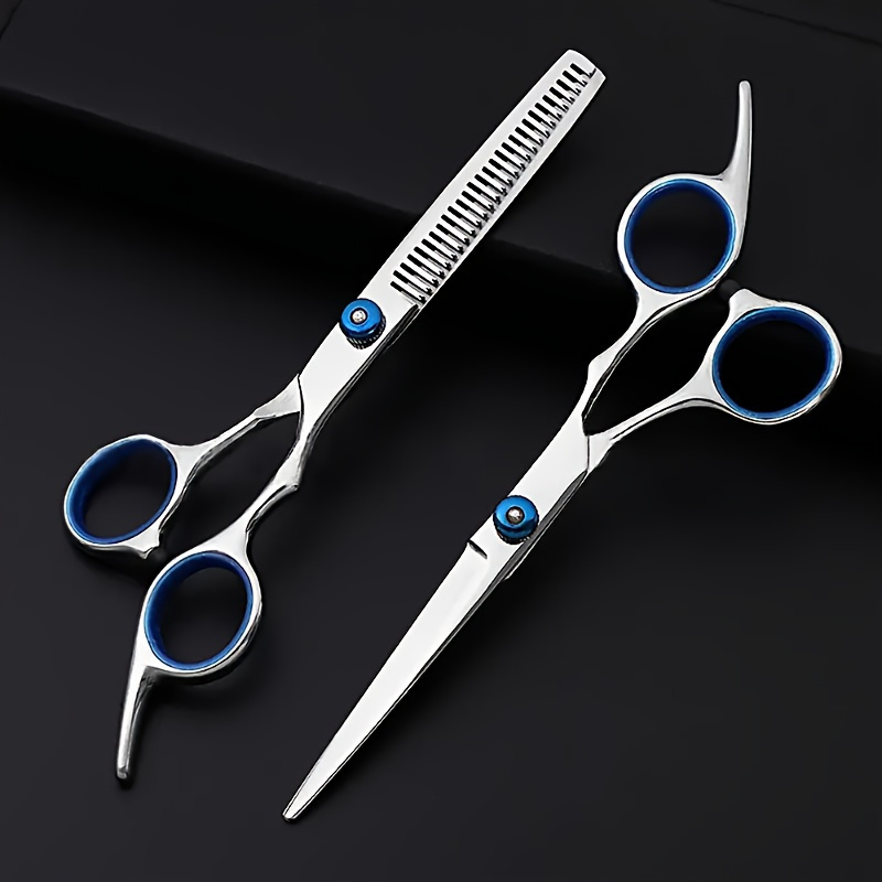 2-Pack/Set Premium Haircut Set- Stainless Steel Scissors with Thinning Function- Professional Haircut Scissors for Barbers, Salons, and Home Styling- Durable, Sharp, Ergonomic Design for Salon-Grade Results
