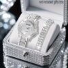 3pcs/ Set Elegant Ladies' Quartz Wrist Watch & Shiny Versatile Rhinestone Bracelet - Perfect Gift for Girlfriend, Valentine's Day, Graduation, Ramadan, Friends, Mother's Birthday, Suitable for All Occasions, Elegant Style