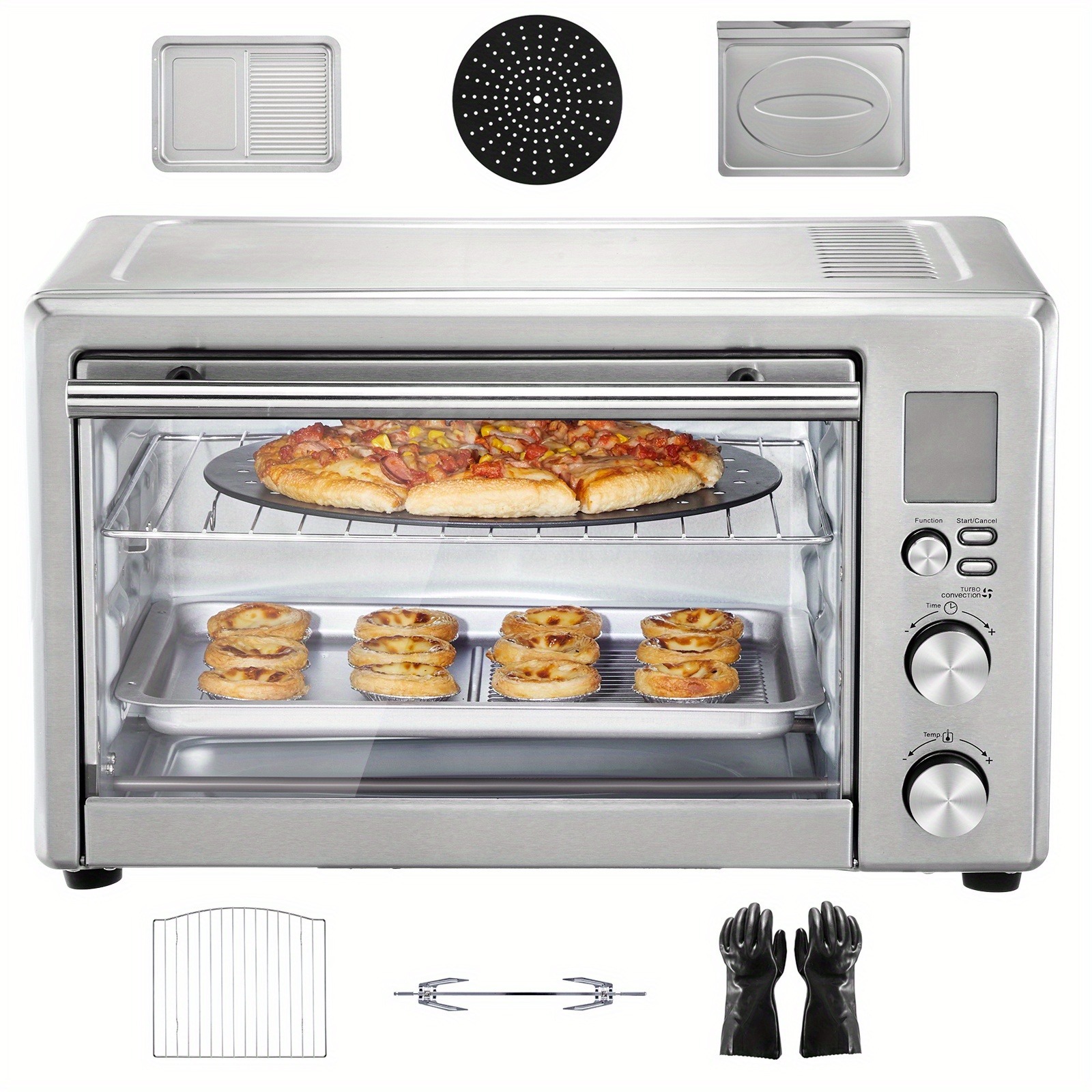 Convection Oven 7.4gal Approximate Mechanical + Electronic Control 1800W US Plug