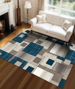Modern Geometric Patchwork Mat, Gray Large Mat Suitable for Living Room, Series of Indoor Bedroom Carpets, Throw Rugs for Entryway, Dining Room, Office, And Dormitory Floor Decoration, Living Room Rugs, Large Rugs for Living Room Extra Large