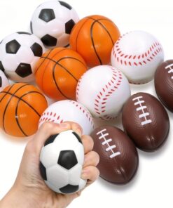 Mini Sports Ball, Foam Baseball, Basketball, Football, Etc. - Ideal for Party Gifts, Class Prizes, Sock Mats, Birthday and - Perfect Gift for Sports Fans