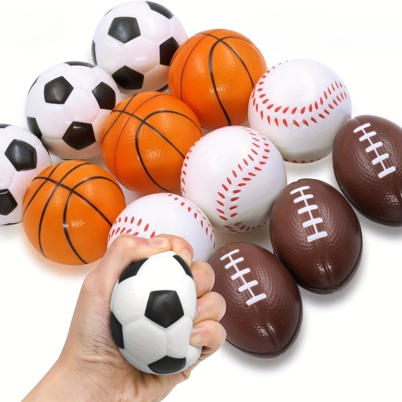 Mini Sports Ball, Foam Baseball, Basketball, Football, Etc. - Ideal for Party Gifts, Class Prizes, Sock Mats, Birthday and - Perfect Gift for Sports Fans