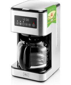 Aroma Tocco Plus Programmable 12-Cup Coffee Maker with 5-Free Filter Pack - Retro Drip Machine, Large Carafe Capacity, Black/Stainless Steel for & Commercial Use, Compatible with Coffee Pods (No Espresso)