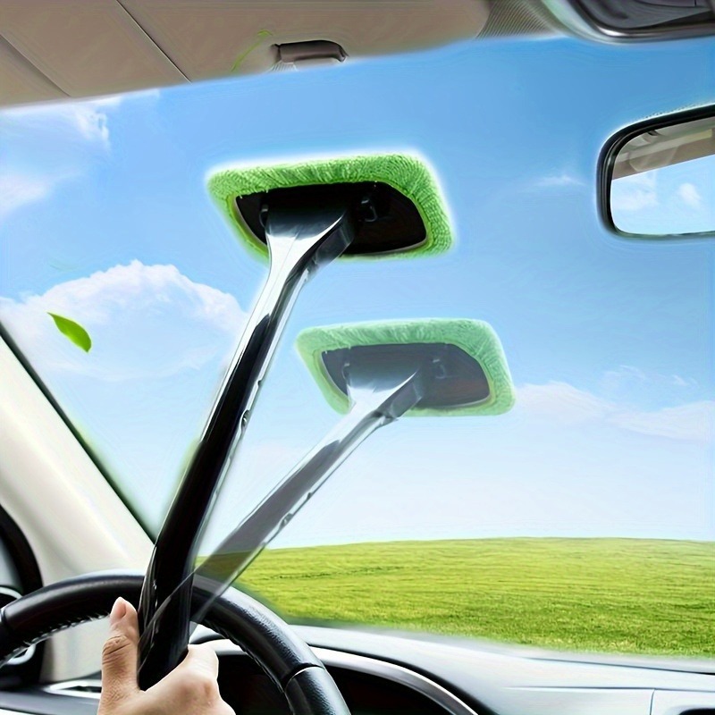 1pc Easy to grip long handle car windshield cleaner - easy to protect and brighten your windows
