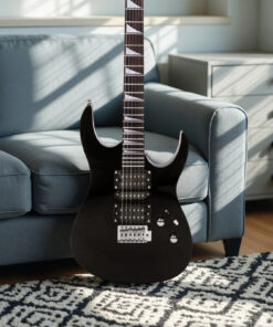 Double-Single-Double Pickup Model 170 Electric Guitar in Black for Rock, Metal, Blues, Jazz, Novice Entry Level HSH Pickup Bag Strap Paddle Rocker Cable Wrench Tool, Electric Guitar, Guitar Electric