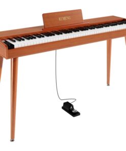 88-Key Semi Weighted Digital Piano | Full-Size Keyboard for Beginners with Sheet Music Stand, Pedal, Power Adapter, Headphone Mode, USB-MIDI, Ocean Green KU-3506 Digital Piano with Stand