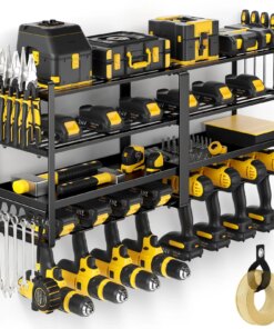 Power Tool Organizer Wall Mount, Extended Large Heavy Duty Drill Holder, 4 Layer Garage and Storage, Suitable Utility Racks