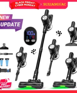 Cordless Vacuum Cleaner, 50Kpa/55min Self-Standing Powerful Stick Lightweight Vacuum Cleaner for Home Pet Hair/Hard Floor/Carpet