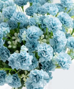 Alternative view of 5 Forks 15 Heads Artificial Flowers Small Carnation Festival Wreath Accessories Home Living Room Table Bonsai Wedding Decoration