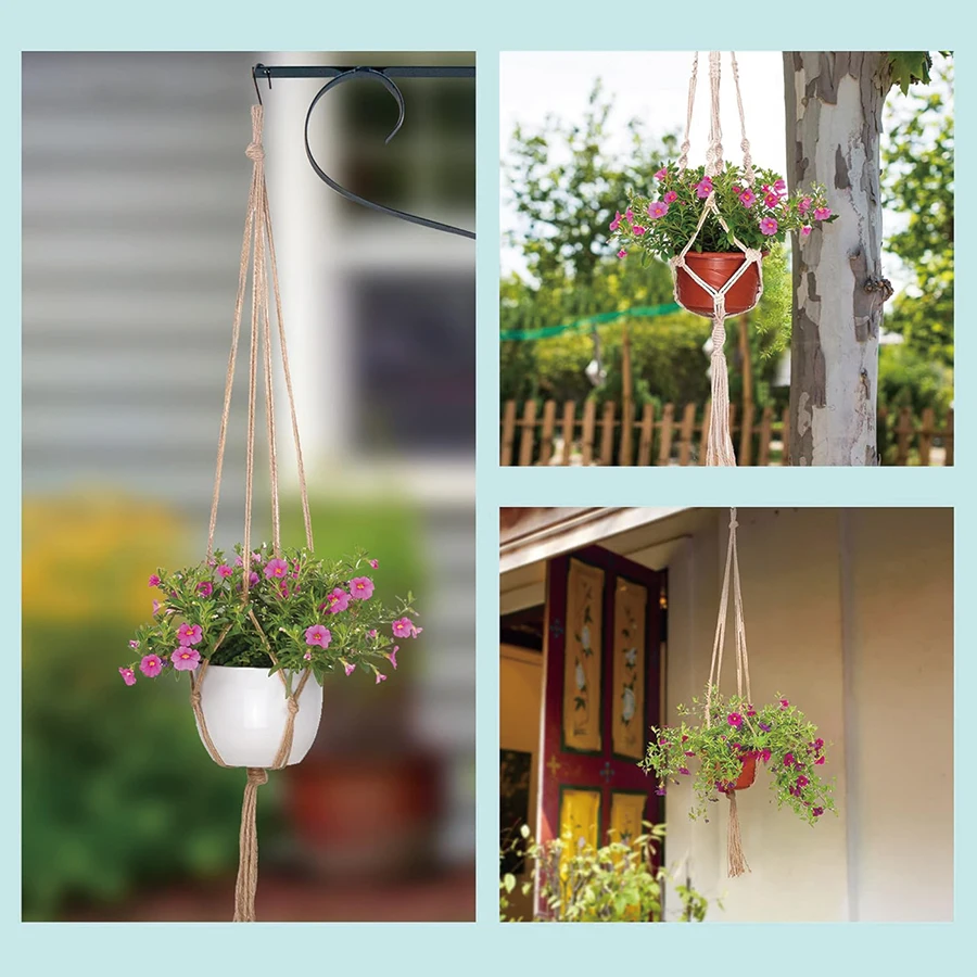 Plant Hanger Rope After Balcony Accessories Hanging Flowerbed Pot Garden Decorations Pots for Plants Suspension Flower Flowerpot