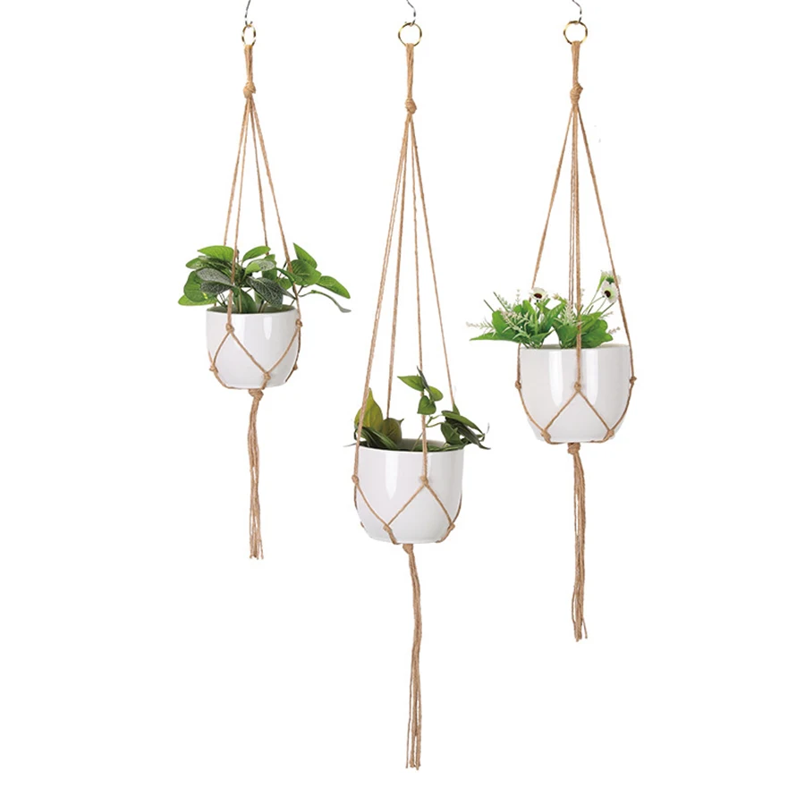 Plant Hanger Rope After Balcony Accessories Hanging Flowerbed Pot Garden Decorations Pots for Plants Suspension Flower Flowerpot