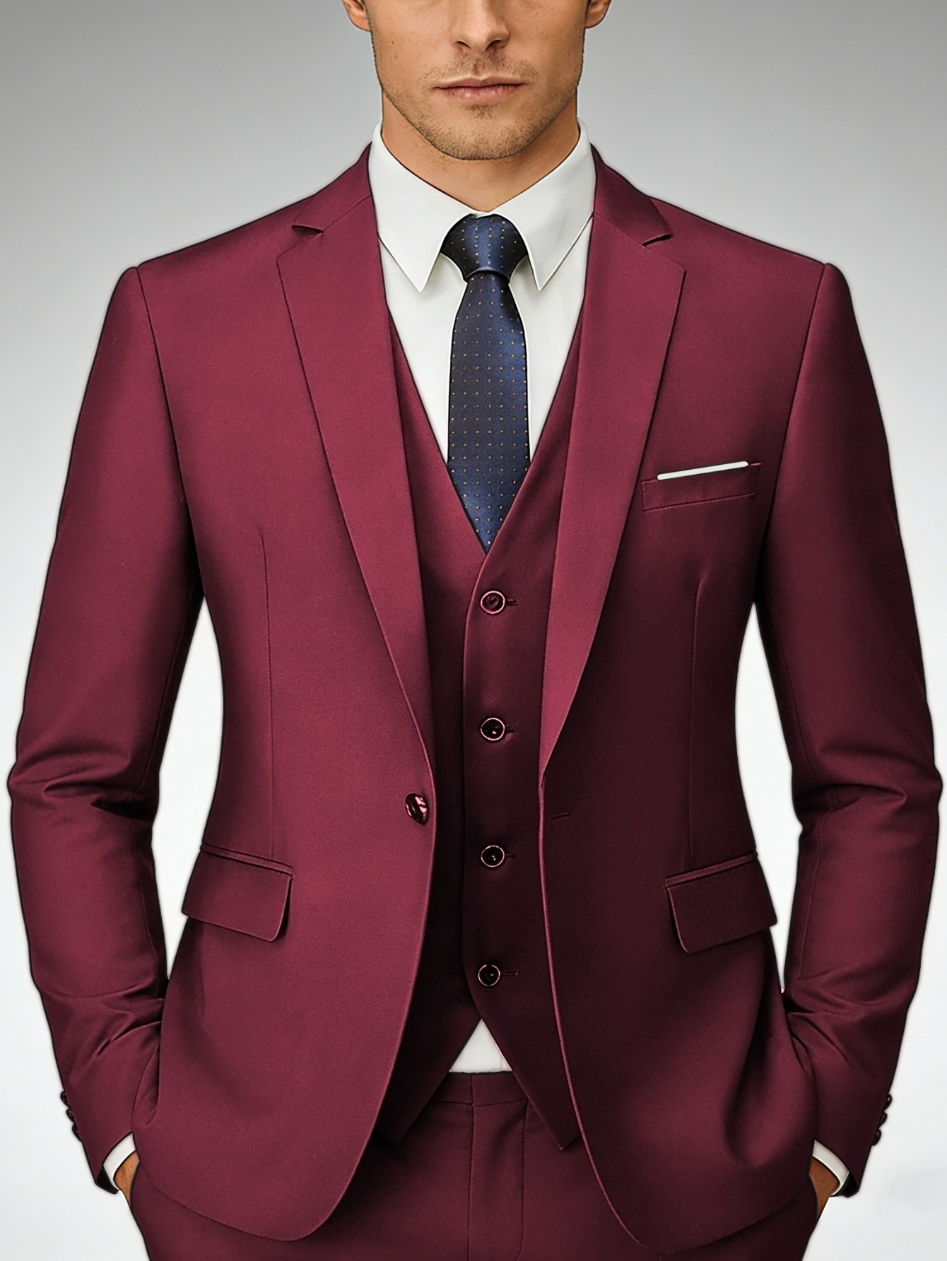 3pcs Suit Set | Slim Fit Blazer, Vest & Pants | Formal Wear for Teens Ages 14+ | Ideal for Weddings, Prom, Banquets & School Events, Perfect for Outdoor, for Teenager