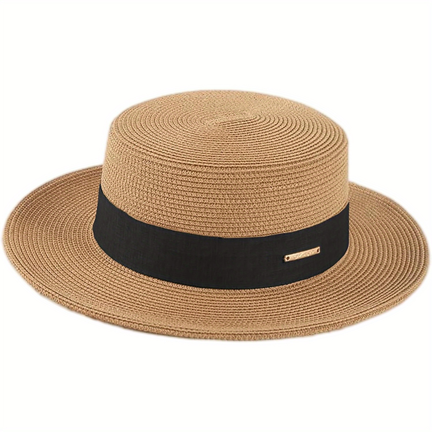 Ladies Spring Punt Hat | Thick Straw Hat, Autumn Hat, Summer Beach Fidora Hat, Medium, Linen, Sun Protection, Buckle Closure, Fitted, All-season, Hand Wash or Professional Dry Clean